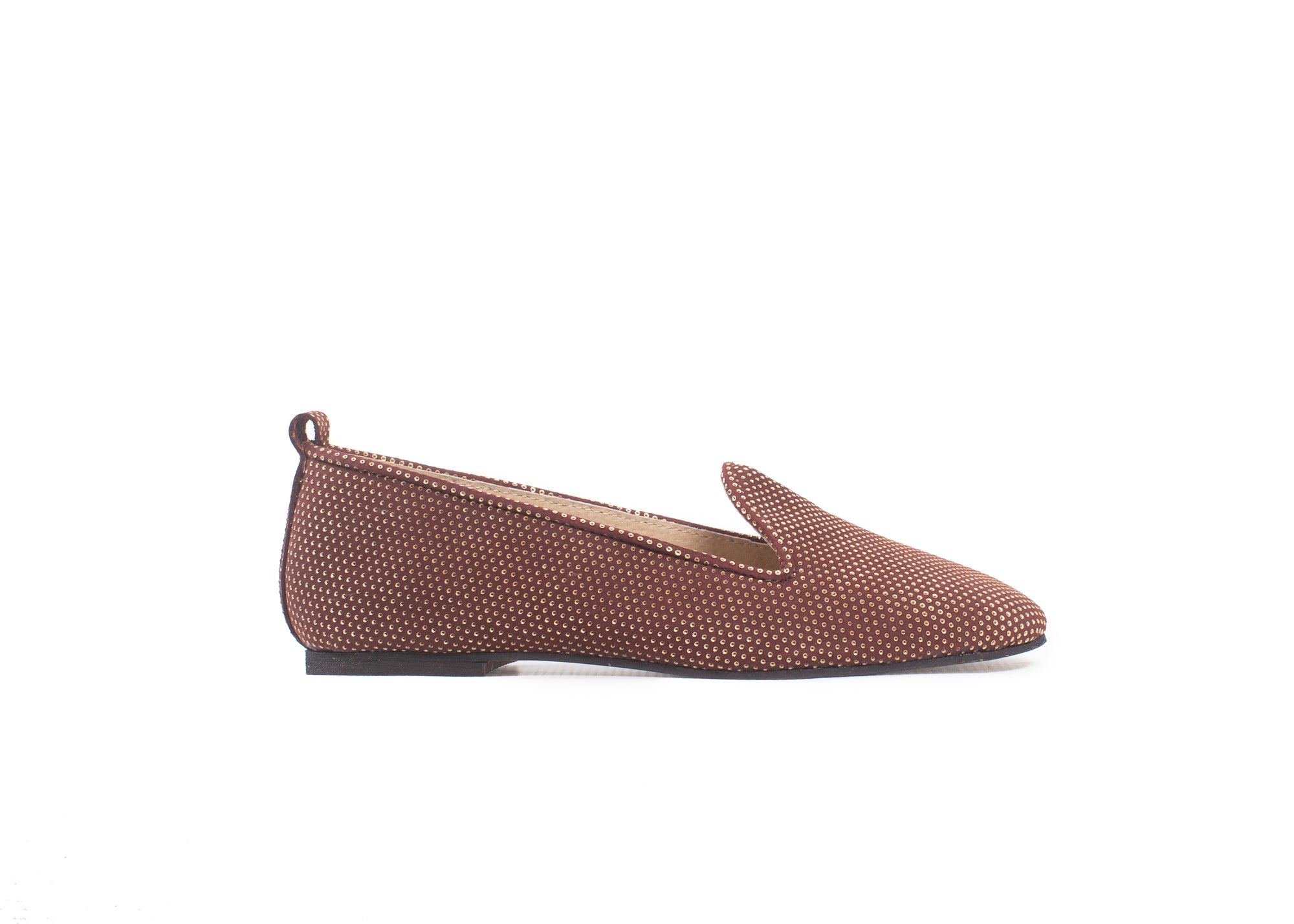 Round loafer - chocolate brown leather elegance