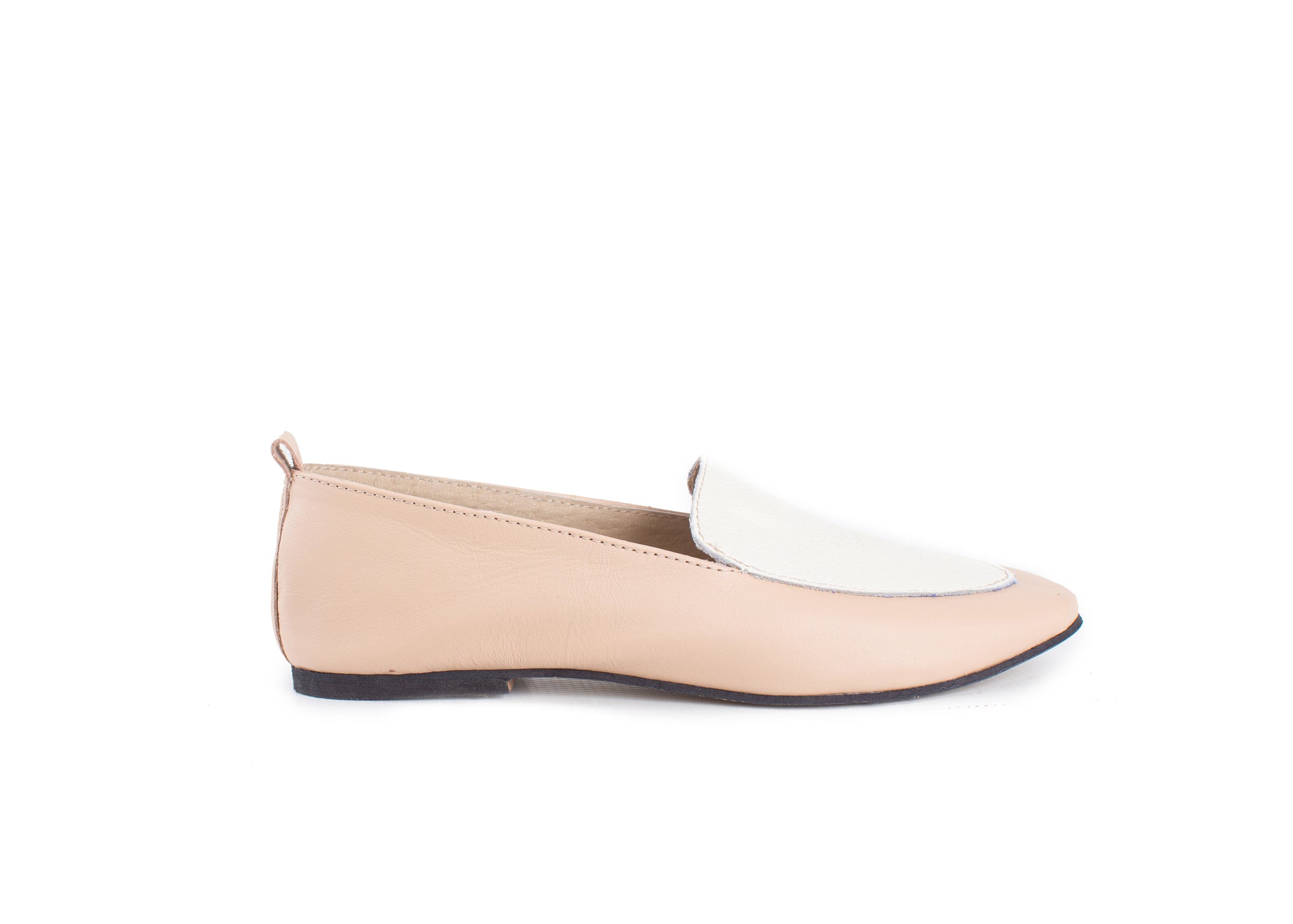 Classic loafer - cream with ballet nude leather