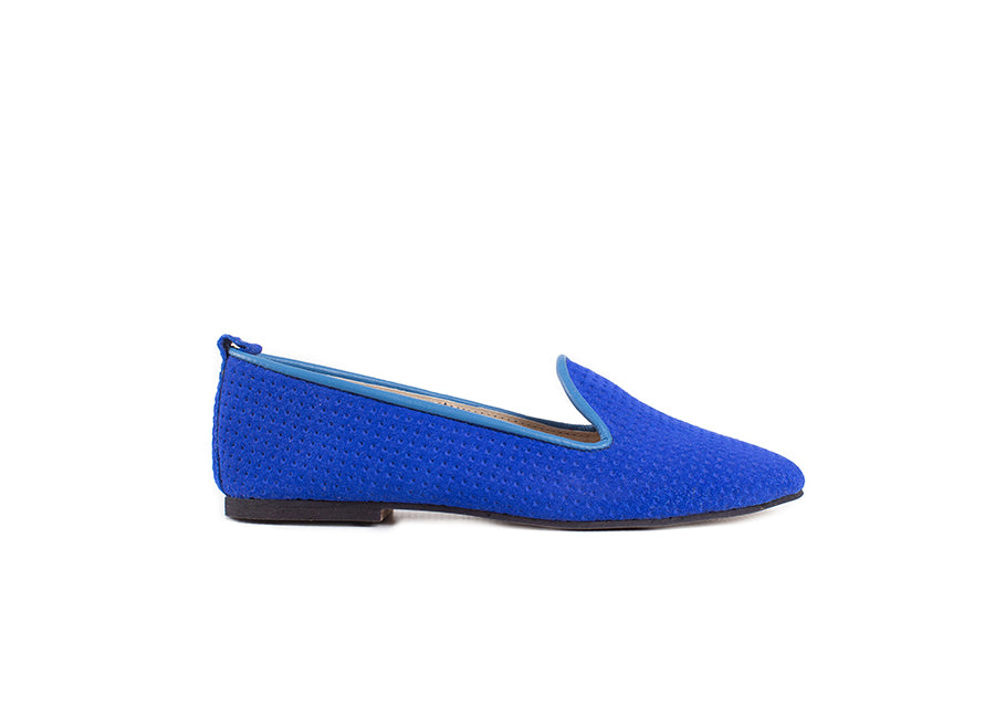 Round loafer - monaco blue leather