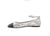 Pointed Flat - silver sequins with ankle strap
