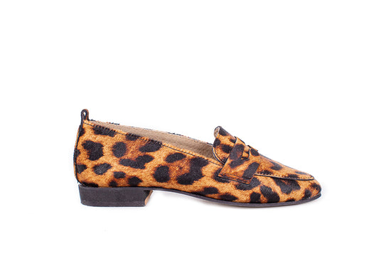Classic penny loafer - calfhair leopard print