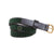 Forest Green Beaded Leather Belt