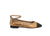 Pointed Flat - gold sequins with ankle strap