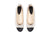 Ballet Flat - neutral with black leather toe cap