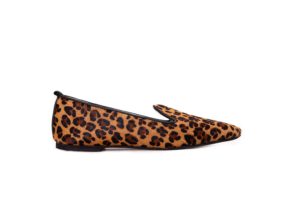 Pointed Loafer - pony hair neutral leopard