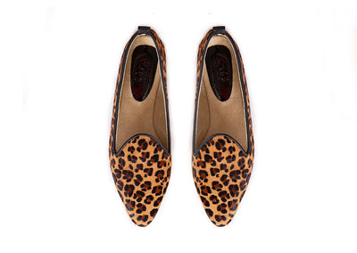 Pointed Loafer - pony hair neutral leopard