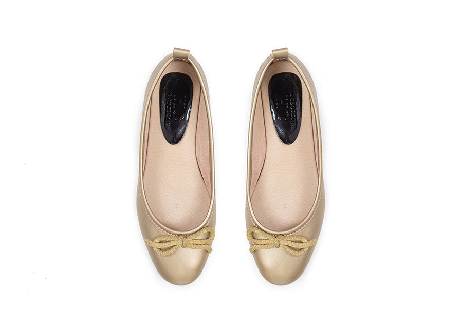 Ballet Flat - gold leather