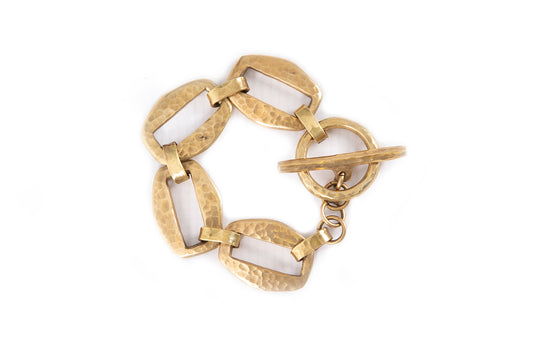 Hammered Brass Bracelet - Seringa